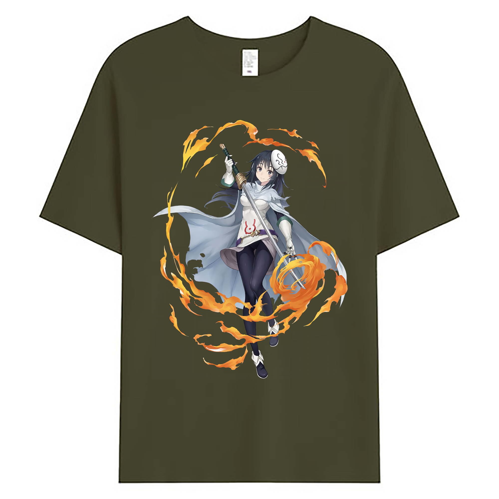 （画像用） 転スラ Regarding Reincarnated to Slime 綿100％ メンズ半袖Tシャツ｜肌触りやわらか＆通気性